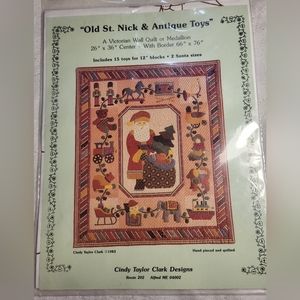 OLD ST NICK & ANTIQUE TOYS Quilt Pattern Victorian Wall Quilt Heartlight